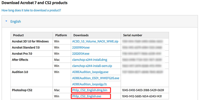 adobe photoshop cs2 customer information serial number
